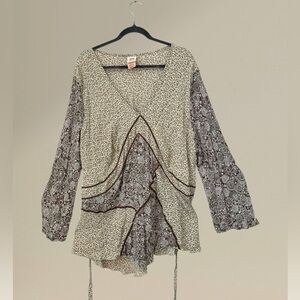 Vintage Faded Glory Fairy Asymmetrical Whimsical Blouse Women’s Plus 26W/28W